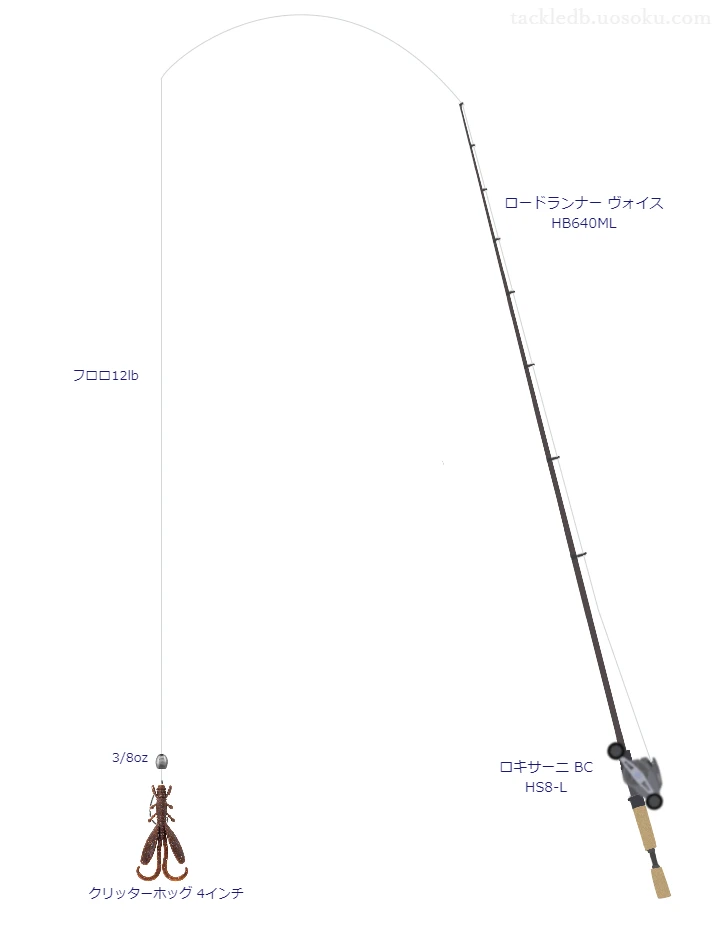 【池原ダム前鬼筋】クリッターホッグ 4インチを活かすバス釣りタックル【仮想インプレ】