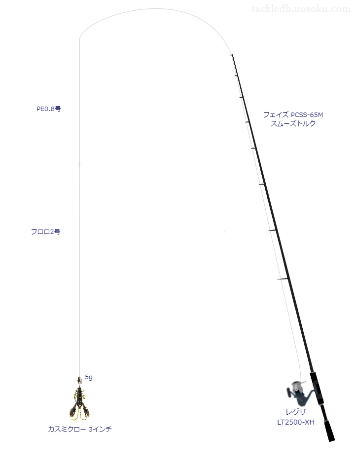 フェイズ PCSS-65M スムーズトルクでワームを使うバス釣りタックル【仮想インプレ】