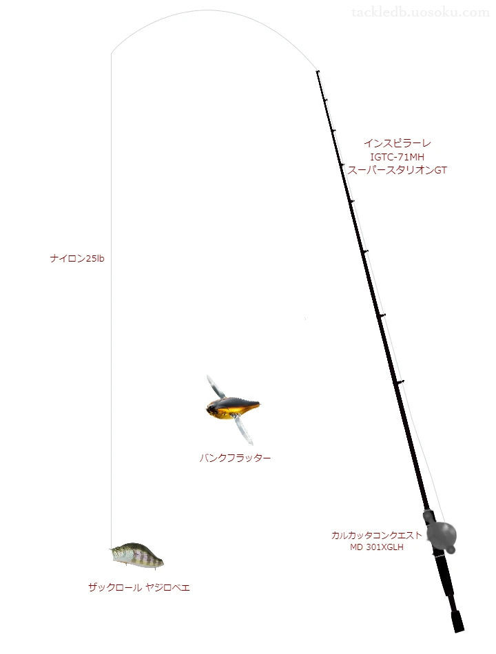 バス釣りに関するタックル、仕掛け図解