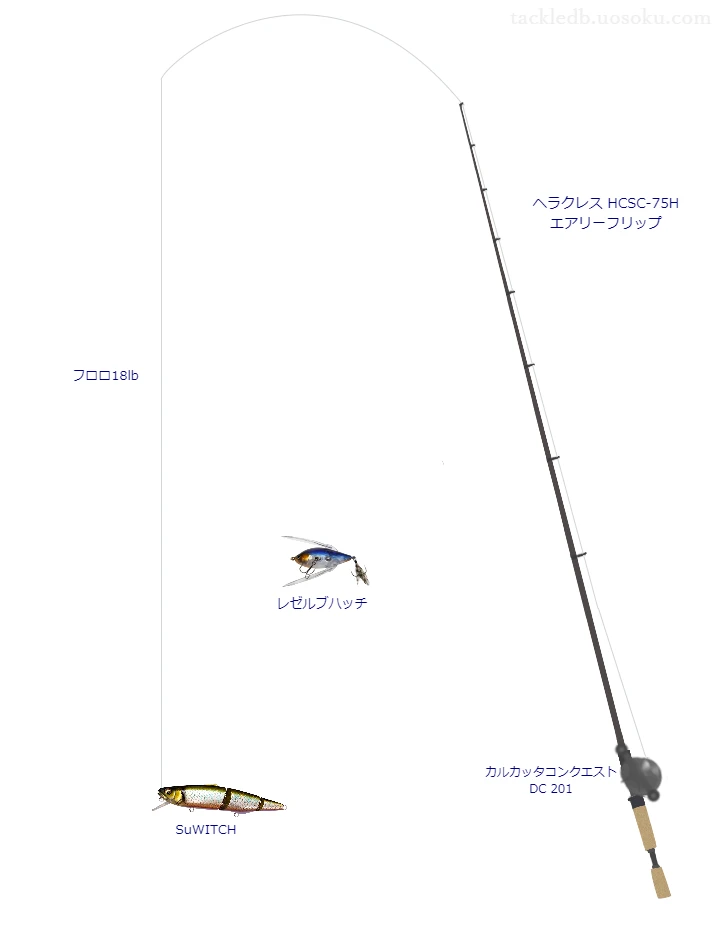 バス釣りに関するタックル、仕掛け図解