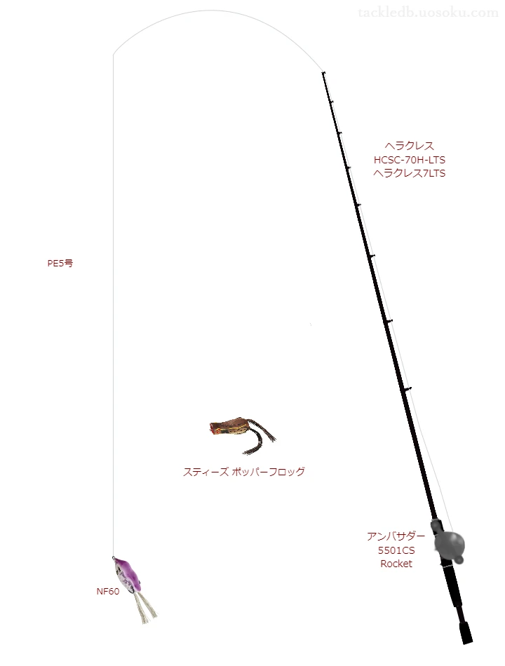 バス釣りに関するタックル、仕掛け図解