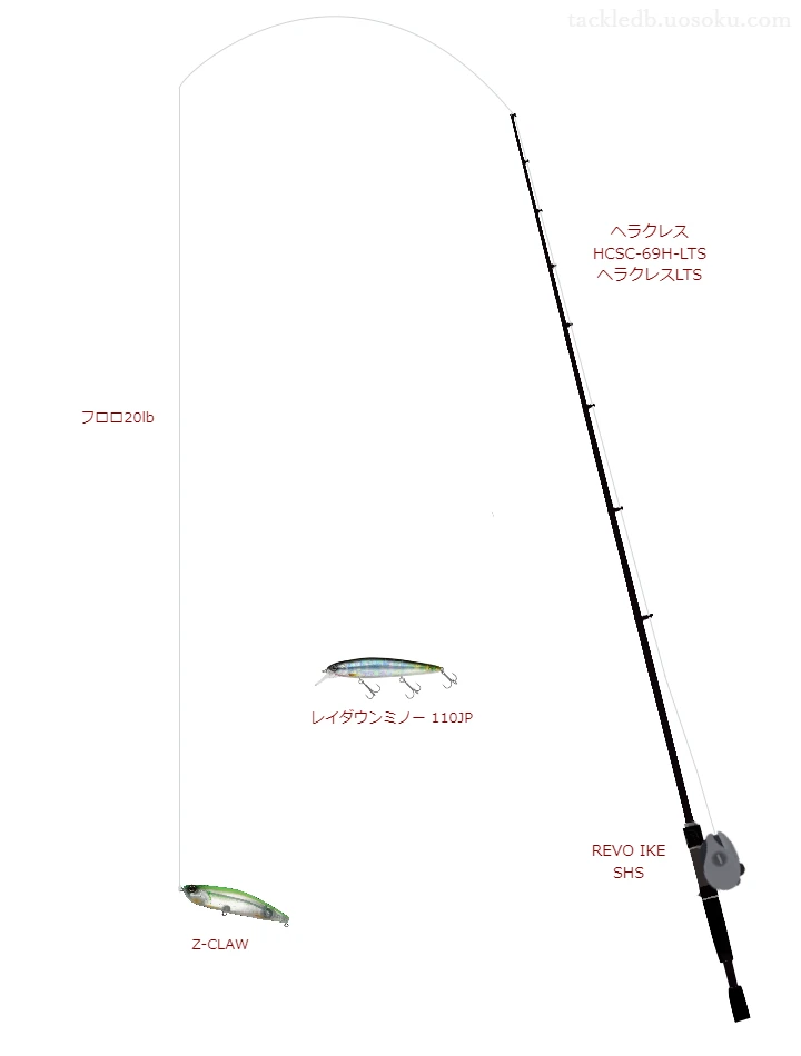 ヘラクレス HCSC-69H-LTS ヘラクレスLTSとペンシルによるバス釣りタックル【Vインプレ】