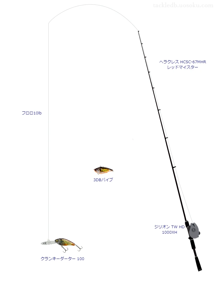 バス釣りに関するタックル、仕掛け図解