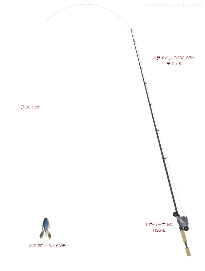 オライオン OCSC-67ML デジェルとワームによるバス釣りタックル【Vインプレ】