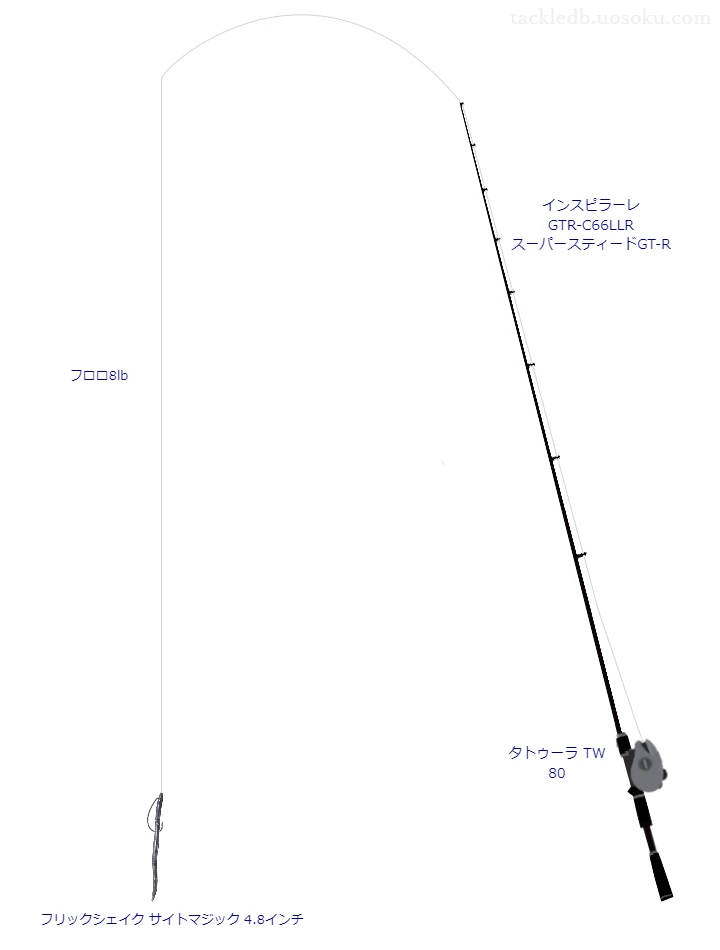 インスピラーレ GTR-C66LLR スーパースティードGT-Rとタトゥーラ TW 80の調和によるバス釣りタックル【仮想インプレ】