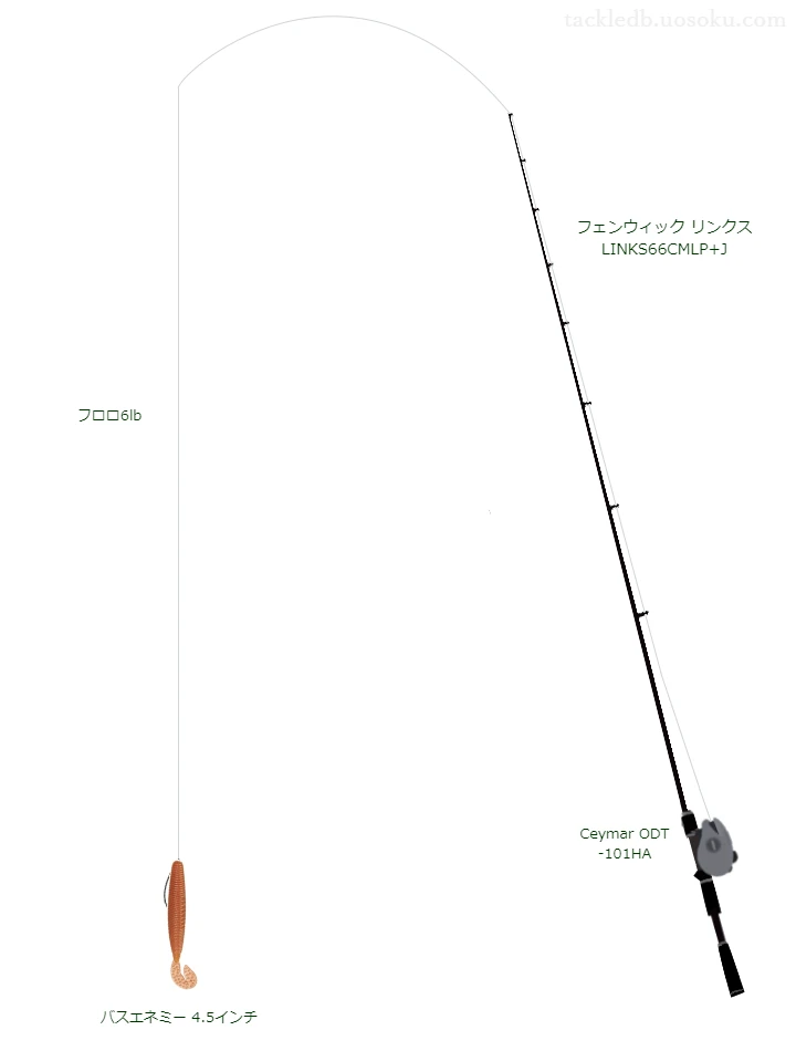 バス釣りに関するタックル、仕掛け図解