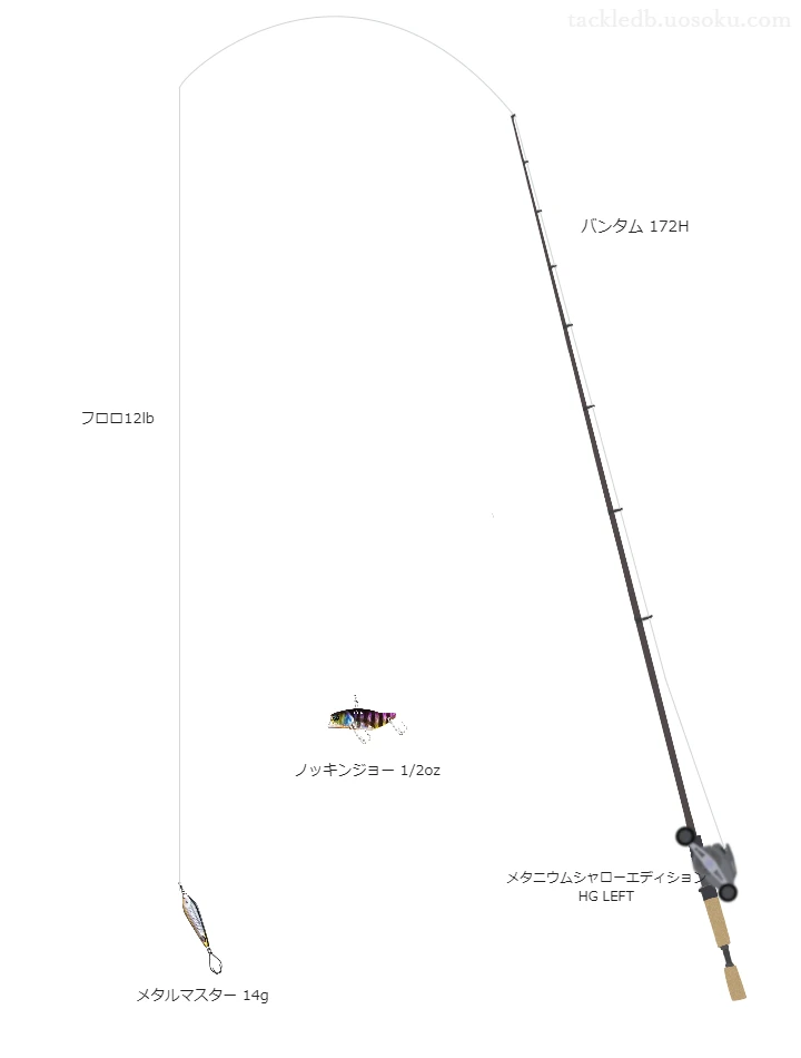 バンタム 172Hとメタ二ウムシャローエディション HG LEFTによる高級バス釣りタックル【仮想インプレ】