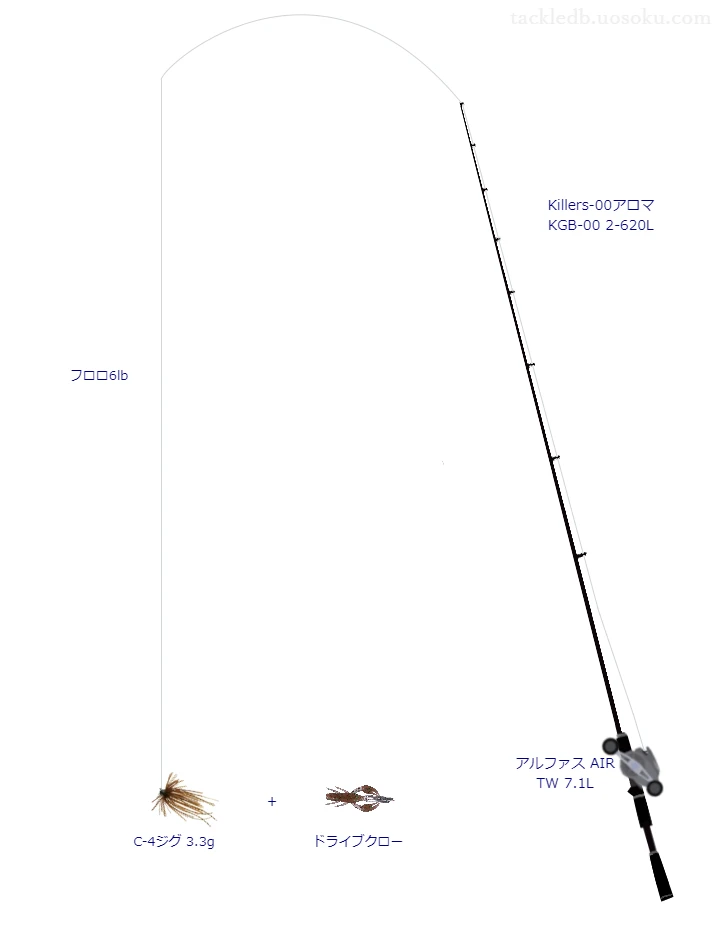 バス釣りに関するタックル、仕掛け図解