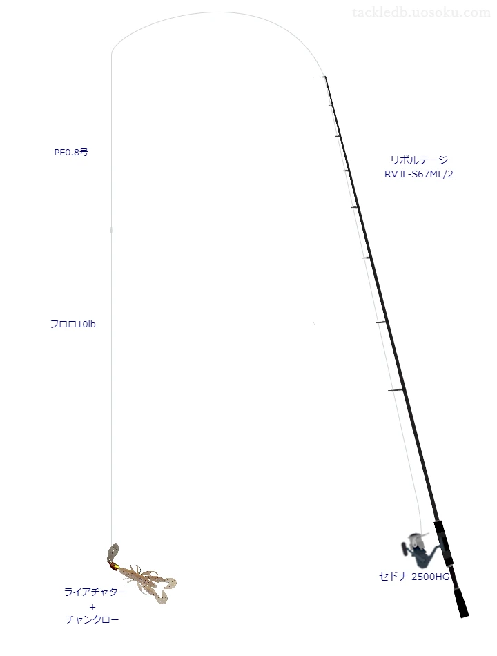 バス釣りに関するタックル、仕掛け図解