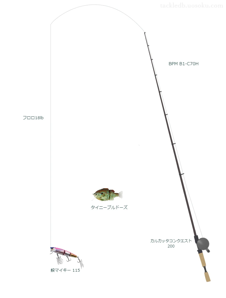 躱マイキー 115におすすめのベイトタックル。【BPM B1-C70H】