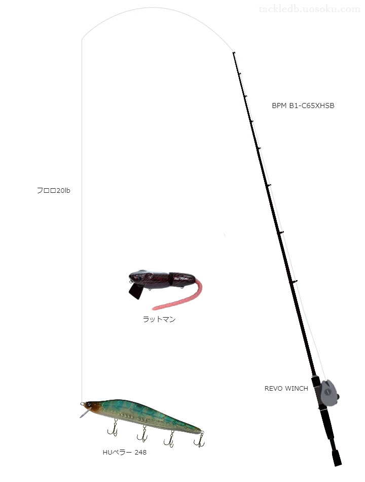 バス釣りに関するタックル、仕掛け図解