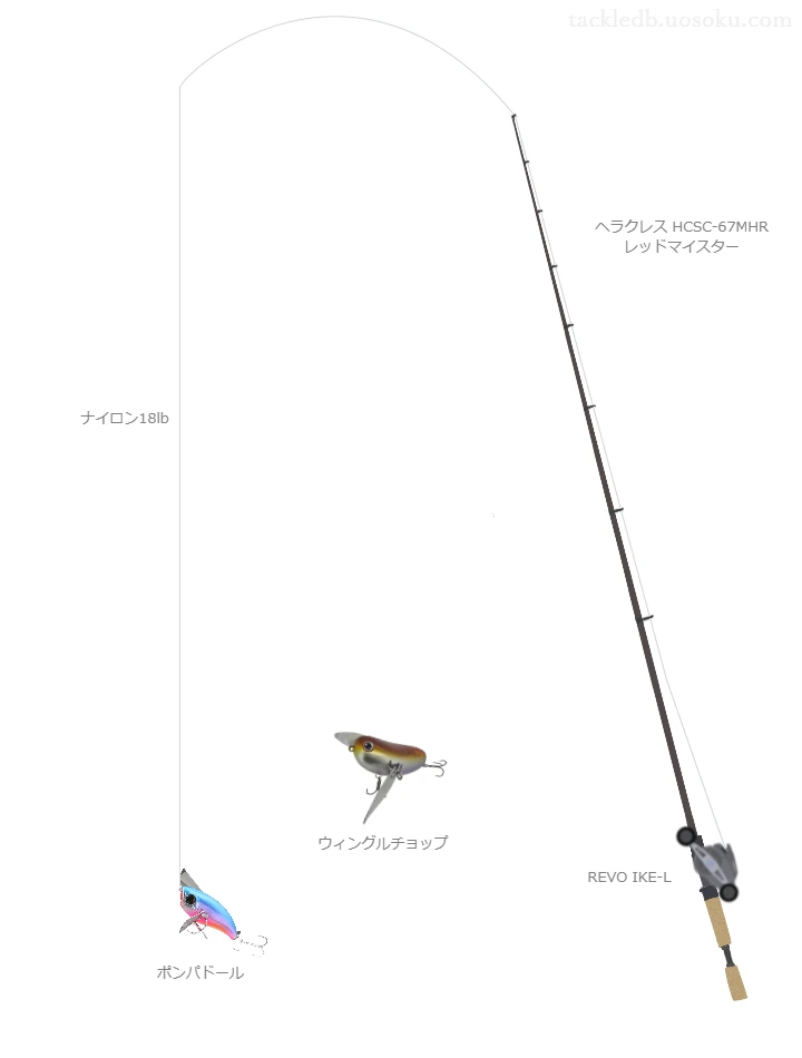 【池津池】ポンパドールのためのバス釣りタックル【ヘラクレス HCSC-67MHR レッドマイスター】