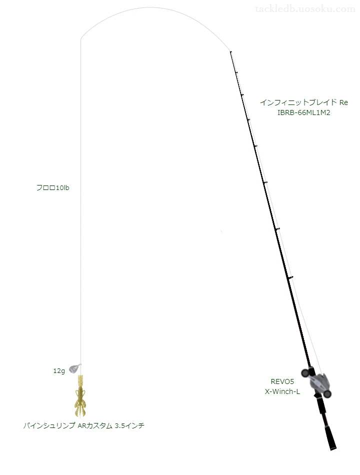 インフィニットブレイド Re IBRB-66ML1M2とワームによるバス釣りタックル【Vインプレ】