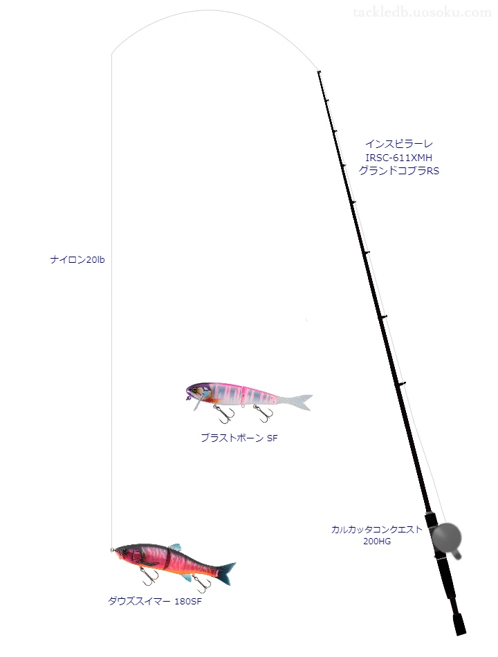 インスピラーレ IRSC-611XMH グランドコブラRSとビッグベイトによるバス釣りタックル【Vインプレ】