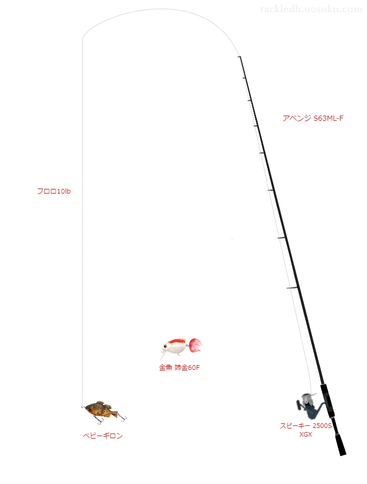 アベンジ S63ML-Fとスピーキー 2500S XGXの調和によるバス釣りタックル【仮想インプレ】