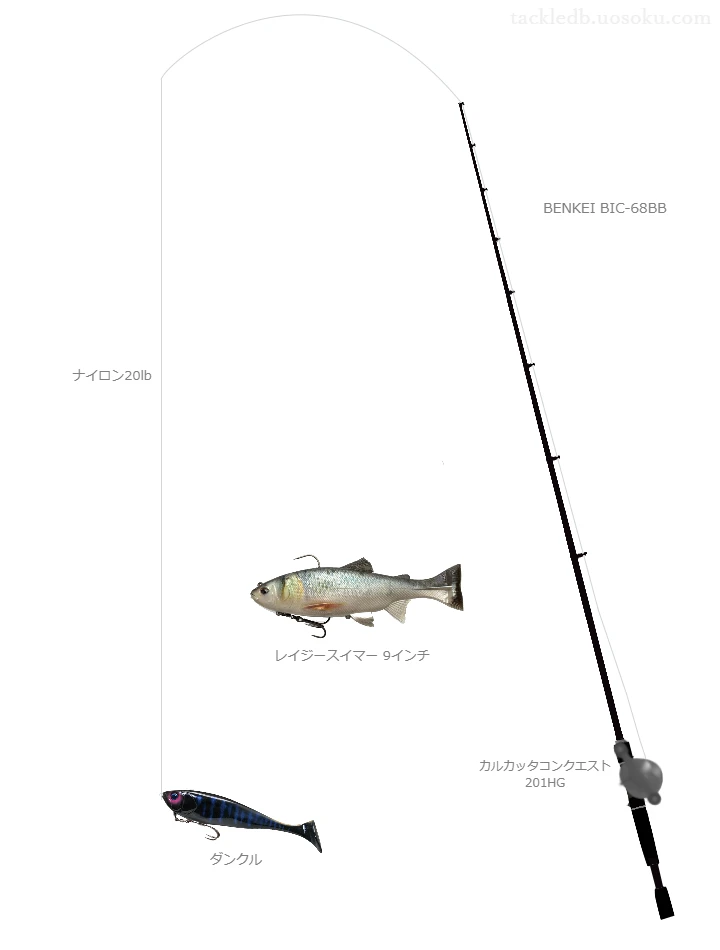 バス釣りに関するタックル、仕掛け図解