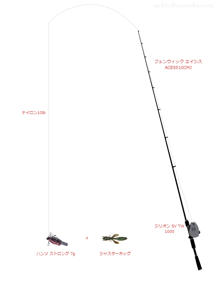 バス釣りに関するタックル、仕掛け図解