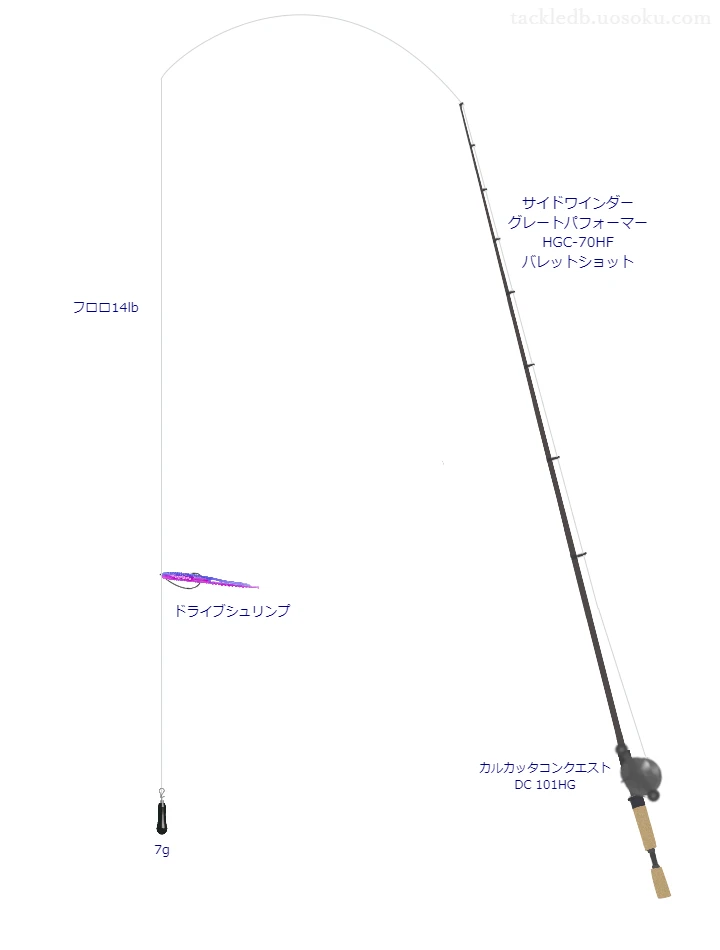 サイドワインダー グレートパフォーマー HGCとカルカッタコンクエスト DC 101HGによる高級バス釣りタックル【仮想インプレ】