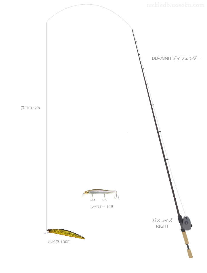 バス釣りに関するタックル、仕掛け図解