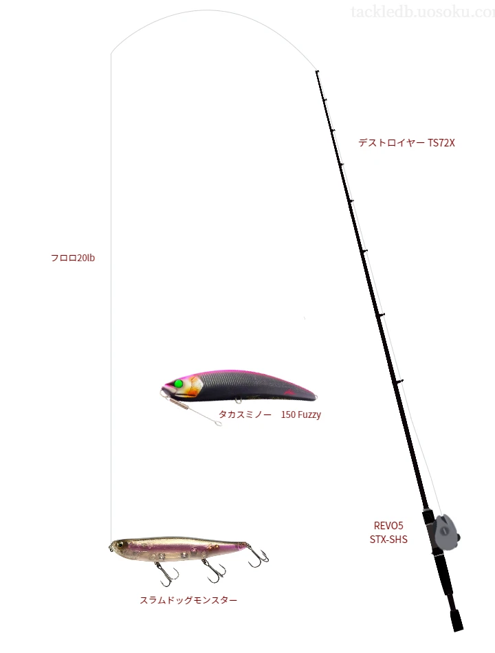 バス釣りに関するタックル、仕掛け図解