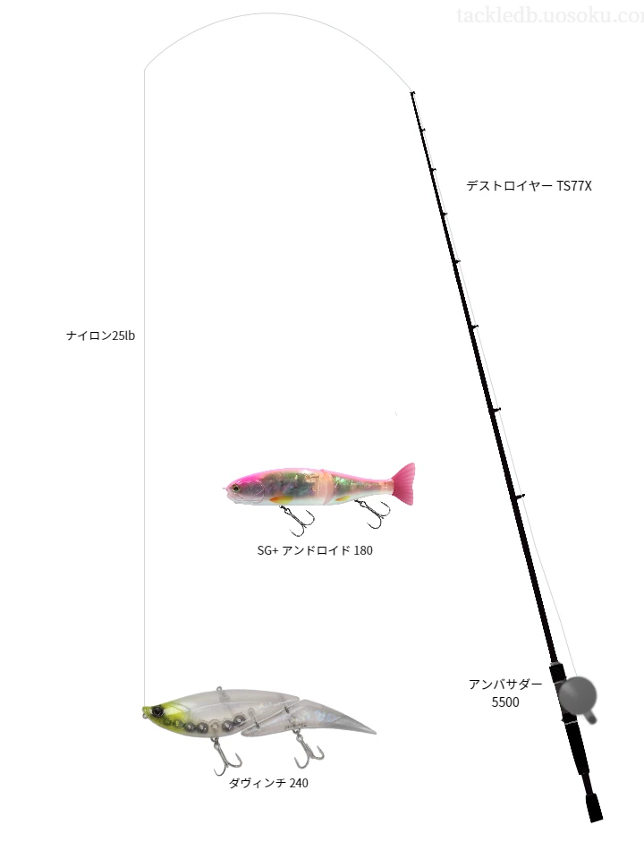 バス釣りに関するタックル、仕掛け図解