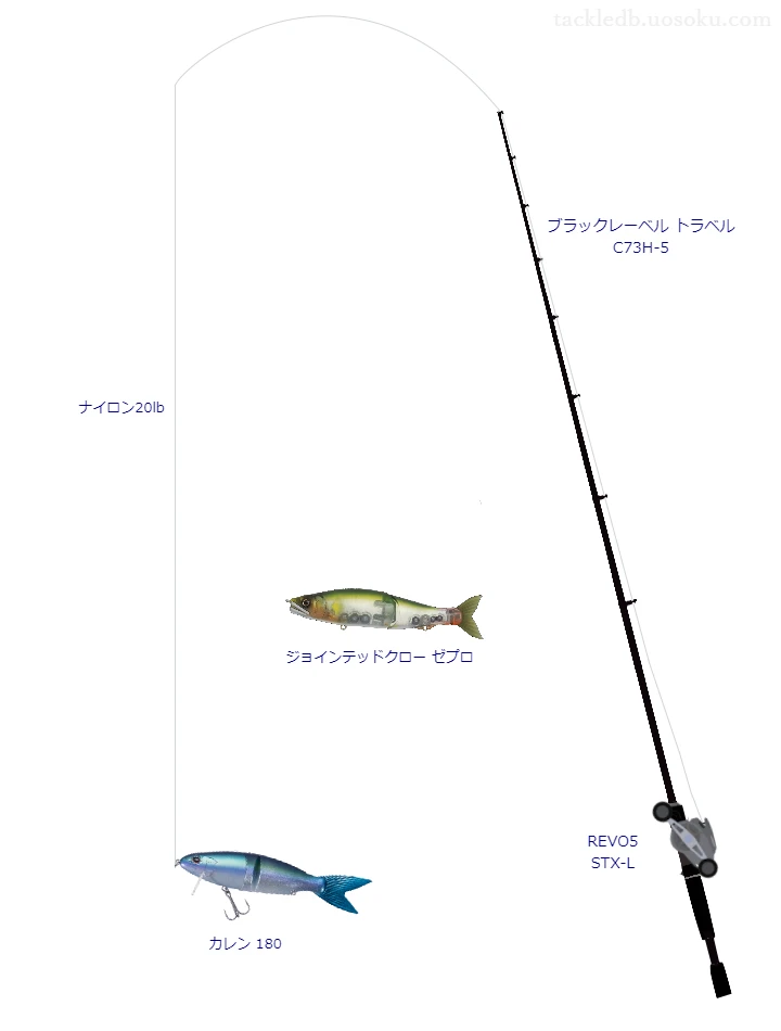 ブラックレーベル トラベル C73Hでビッグベイトを使うバス釣りタックル【仮想インプレ】