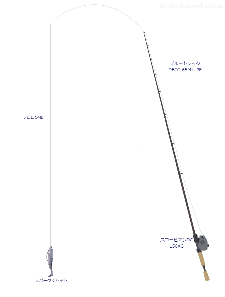 DSTYLEのブルートレック とスパークシャッドを使用したバス釣りタックル【仮想インプレ】