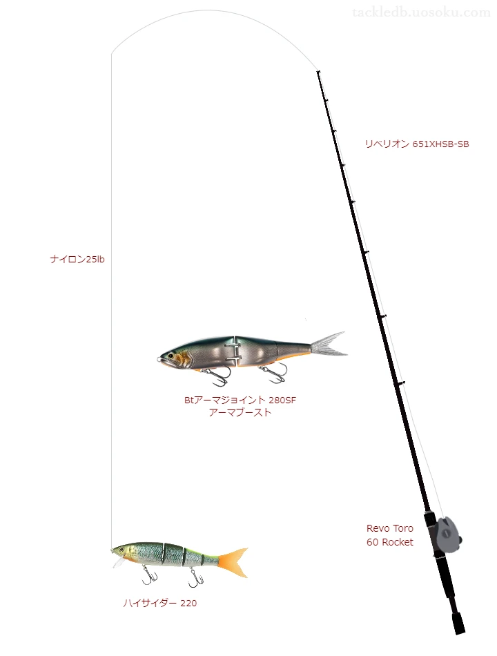 バス釣りに関するタックル、仕掛け図解