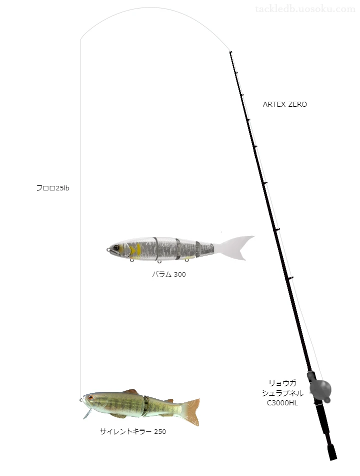 バス釣りに関するタックル、仕掛け図解