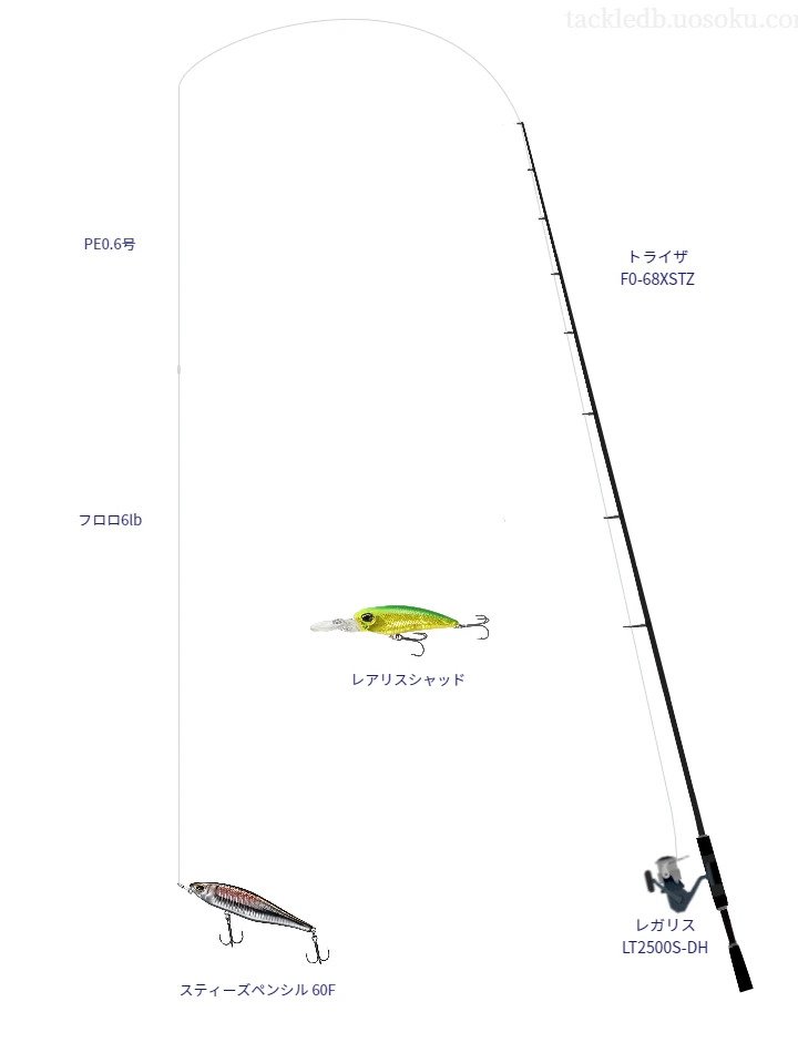 バス釣りに関するタックル、仕掛け図解