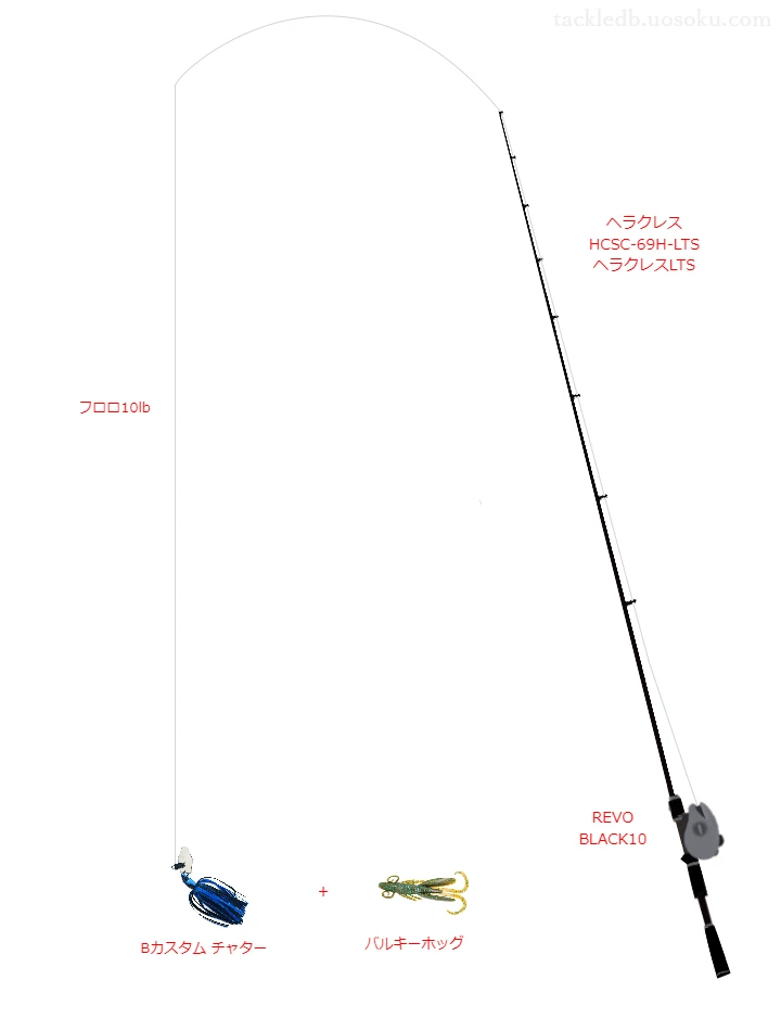 バス釣りに関するタックル、仕掛け図解