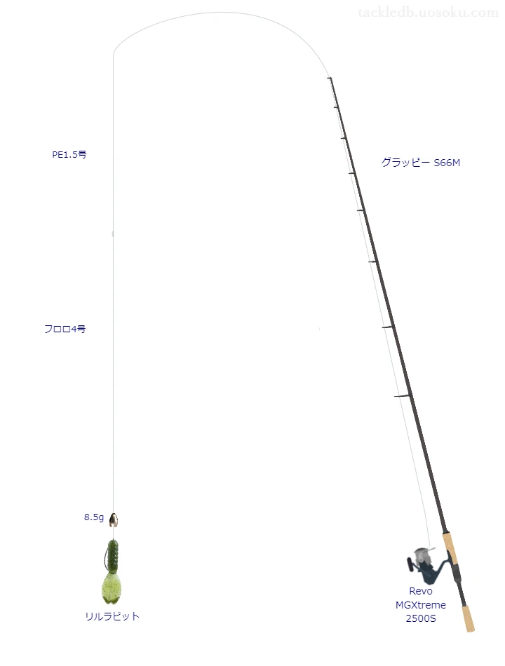 【野池】リルラビットを活かすバス釣りタックル【仮想インプレ】