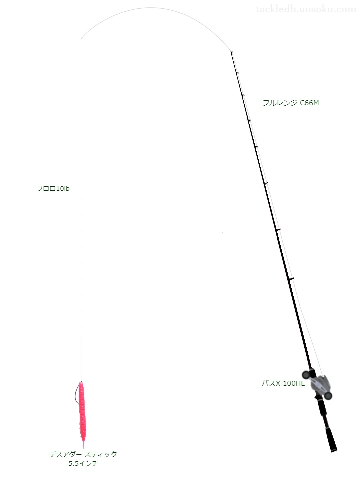 エクスレッド type NS 10lbをフルレンジ C66Mと使用したベイトタックル【仮想インプレ】