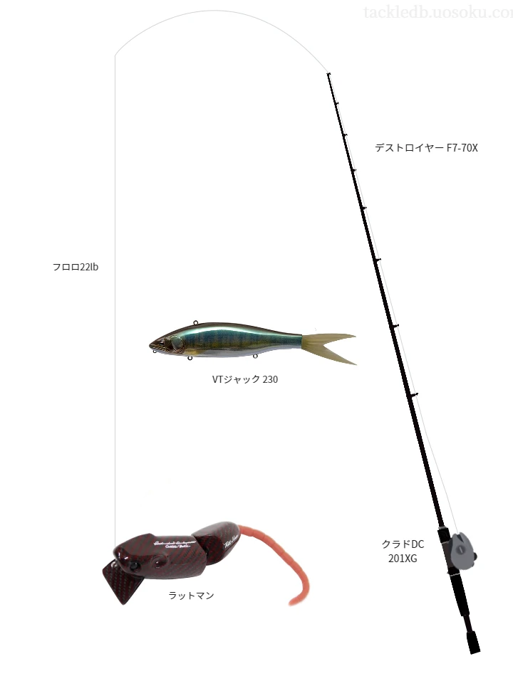 バス釣りに関するタックル、仕掛け図解