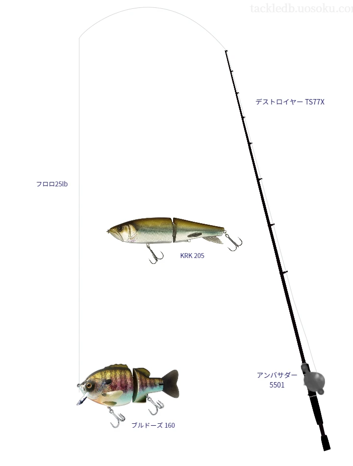 バス釣りに関するタックル、仕掛け図解