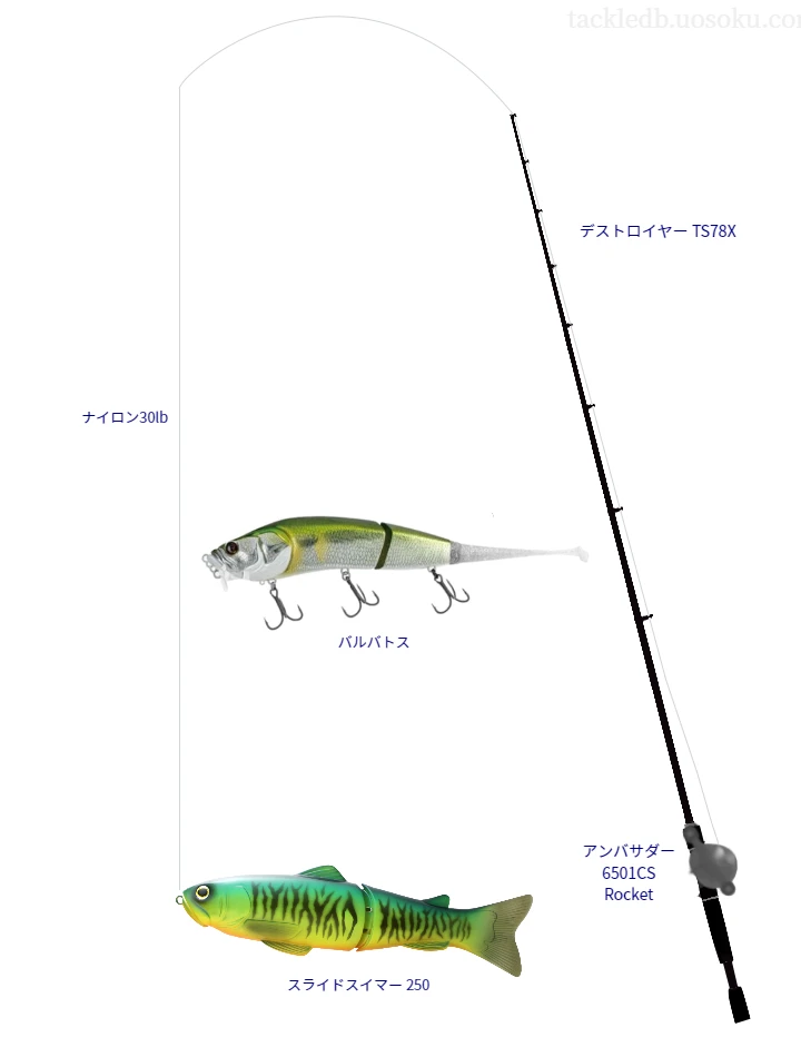 バス釣りに関するタックル、仕掛け図解