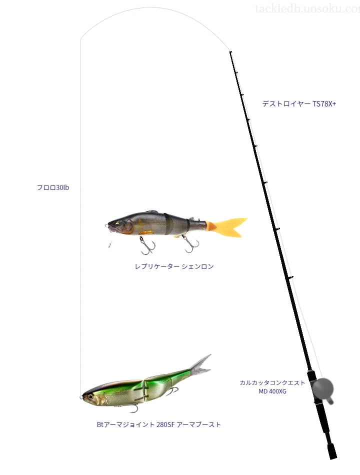 バス釣りに関するタックル、仕掛け図解