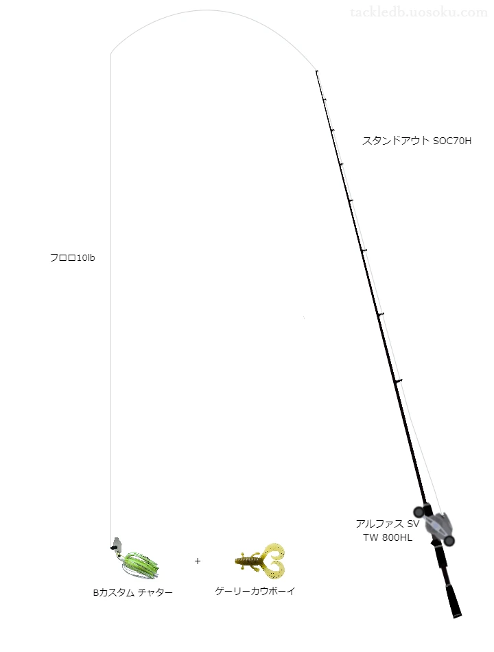 バス釣りに関するタックル、仕掛け図解