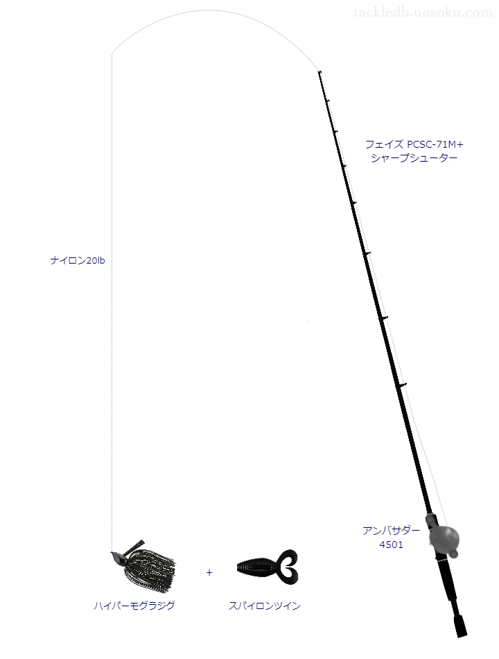 バス釣りに関するタックル、仕掛け図解