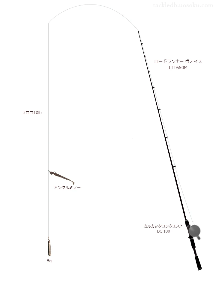 アンクルミノーをダウンショットリグで使うベイトタックル【仮想インプレ】