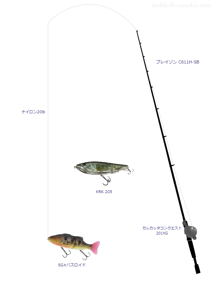 バス釣りに関するタックル、仕掛け図解