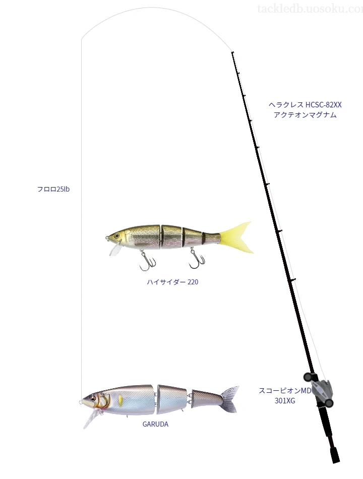 GARUDAを使うバス釣りタックル【ヘラクレス HCSC】