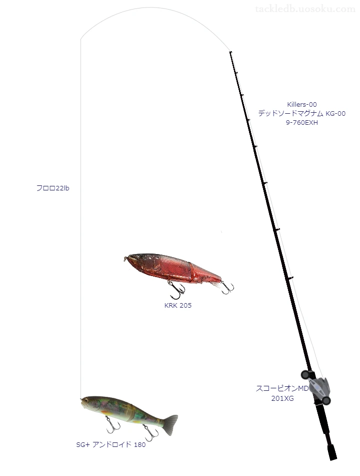 バス釣りに関するタックル、仕掛け図解