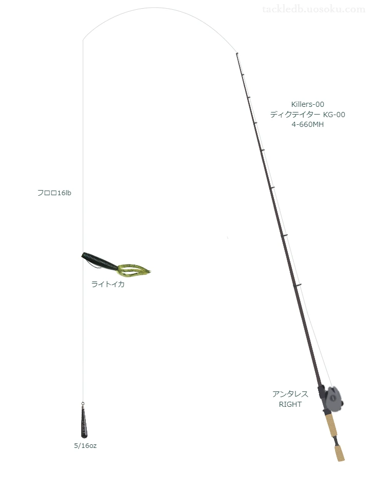 バス釣りに関するタックル、仕掛け図解