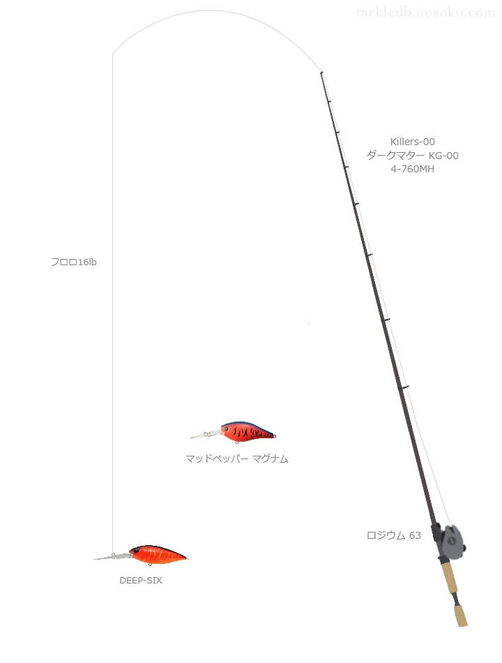 DEEP-SIXのためのベイトタックル。ガンクラフトのロッドとメガバスのリール