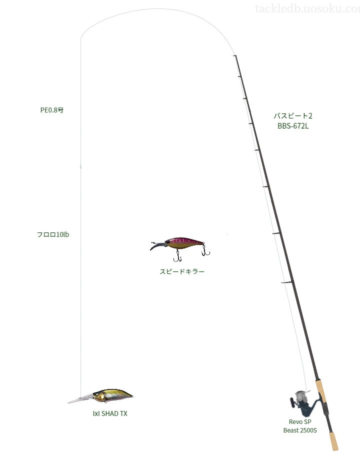 バス釣りに関するタックル、仕掛け図解