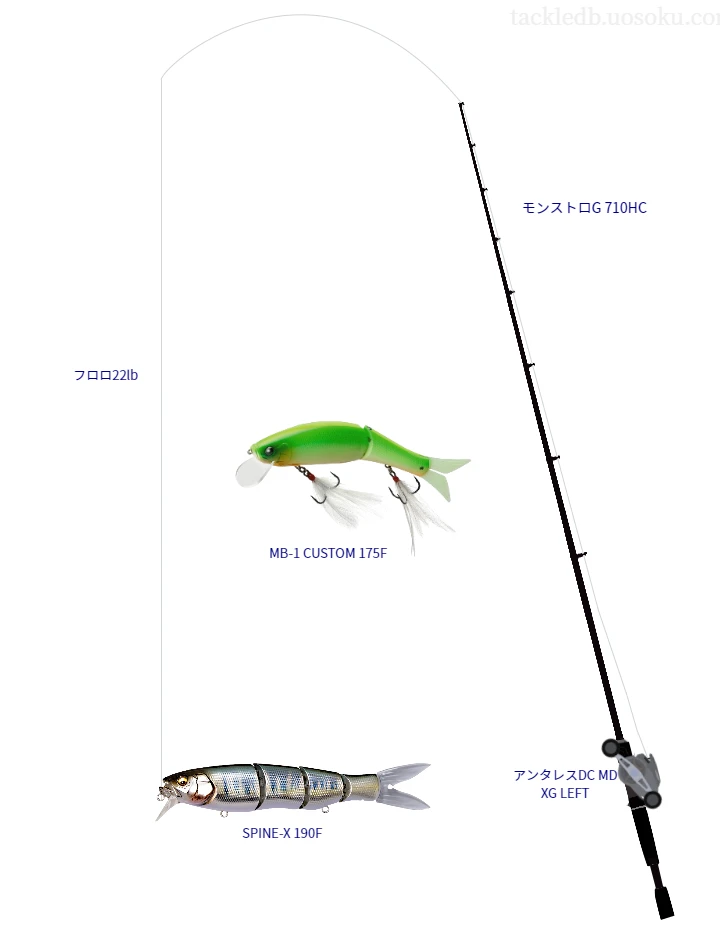 バス釣りに関するタックル、仕掛け図解