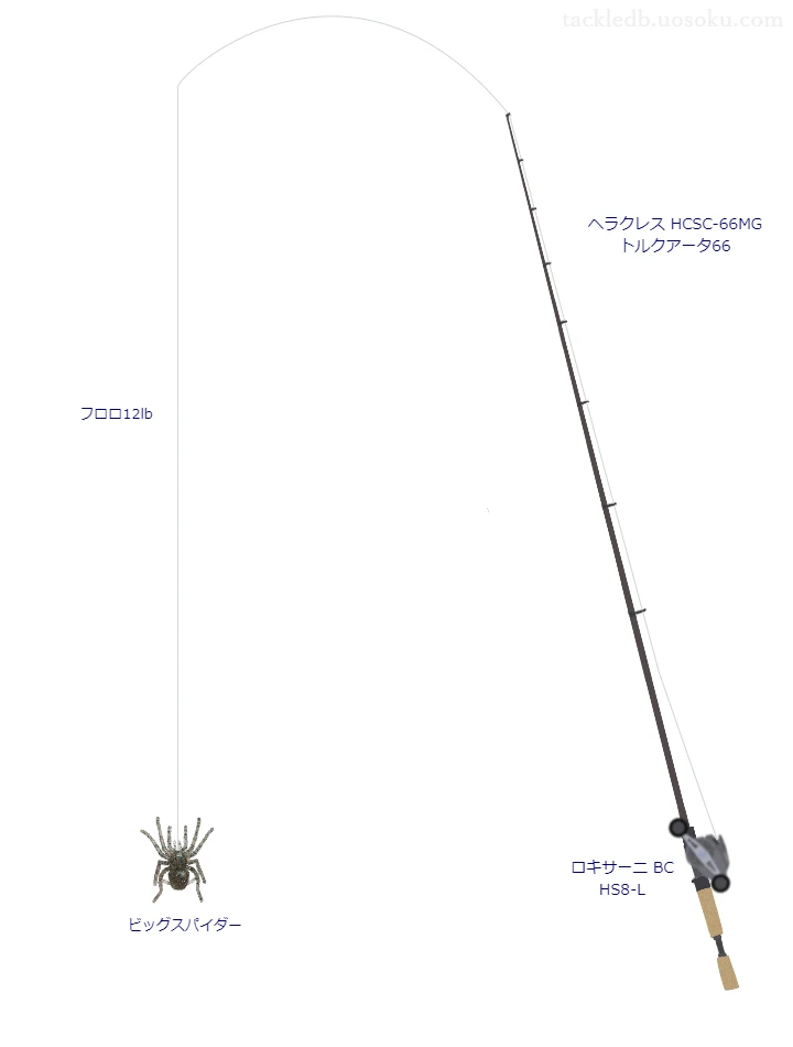 ヘラクレス HCSC-66MG トルクアータ66と ロキサーニ BC HS8-Lの調和によるバス釣りタックル【仮想インプレ】