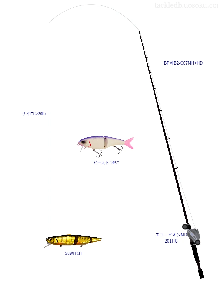 バス釣りに関するタックル、仕掛け図解