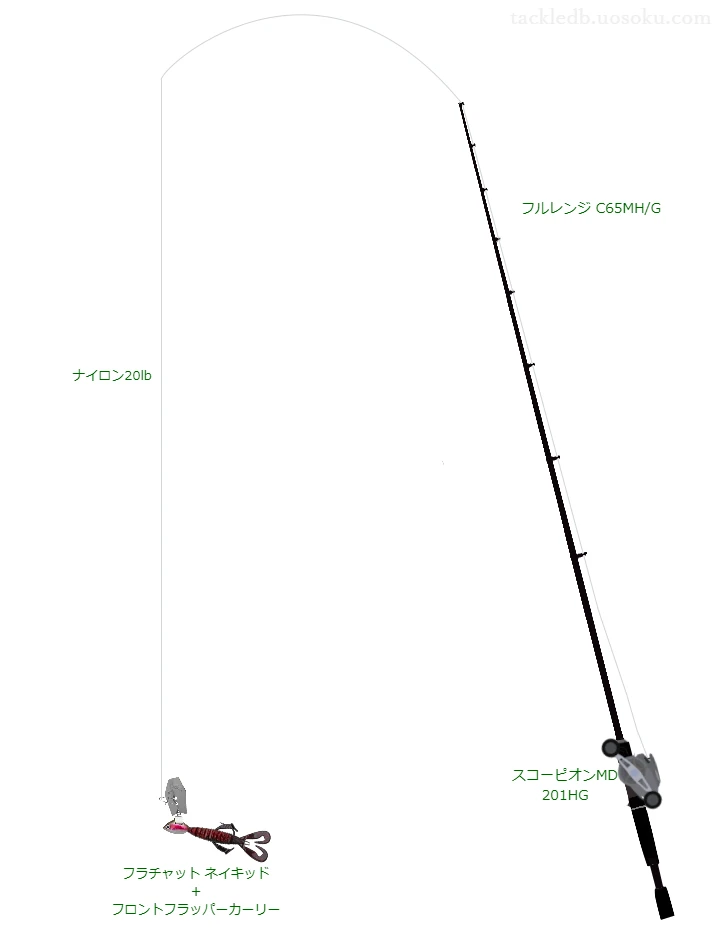 フルレンジ C65MH/GとスコーピオンMD 201HGの調和によるバス釣りタックル【仮想インプレ】